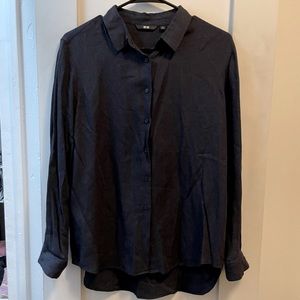 Navy Blue Uniqlo Button Down